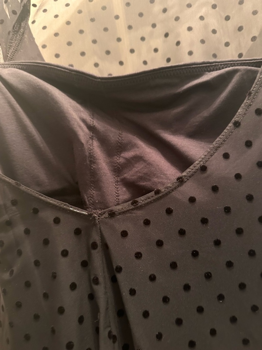 Abercrombie Black Sheer Polka Dot Open-Back Dress Size Small - Picture 6 of 6